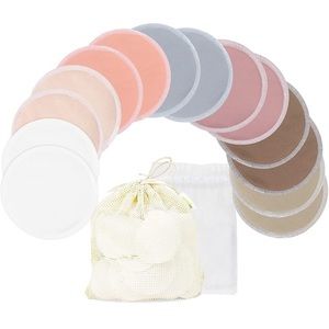 Bamboo Nursing Pads (14 Pack) + Laundry Bag & Travel Storage Bag